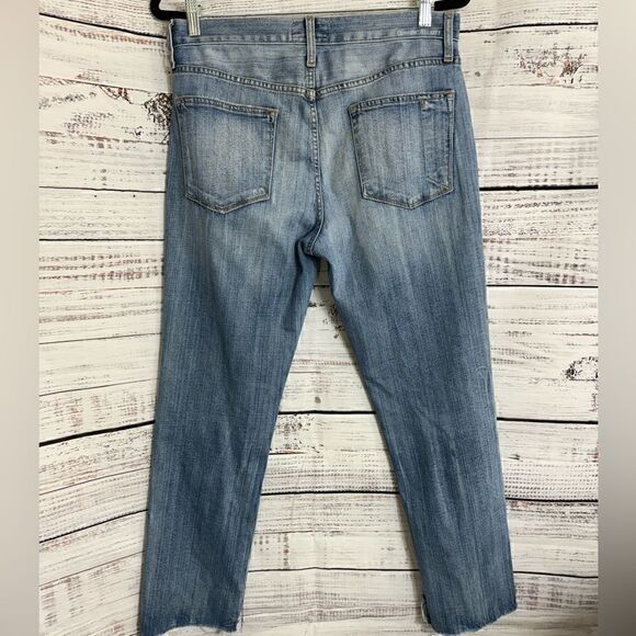 Current Elliott Jeans Womens Sz 28 The Cross over First Loved Destroyed uneven - Picture 5 of 15